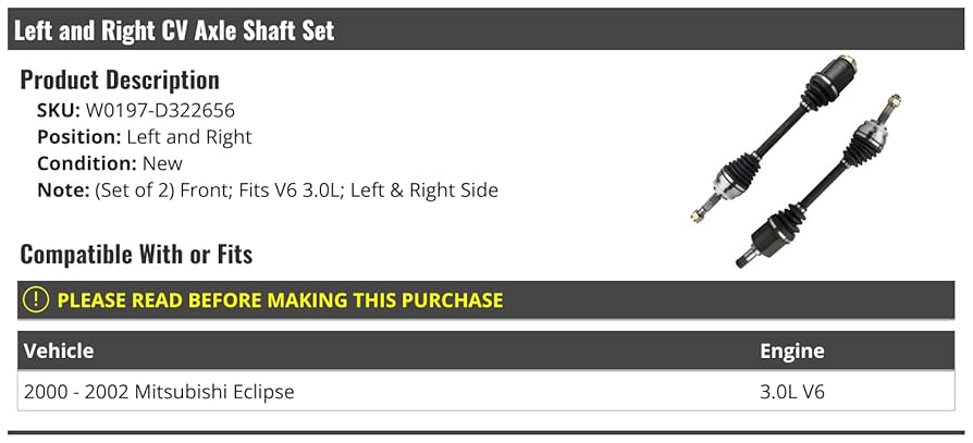 Amazon.com: Front CV Axle Shaft - Set of 2 - Compatible with